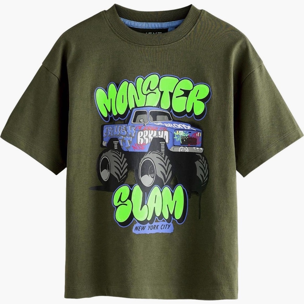 Next Olive Relaxed Fit T-Shirt